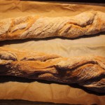 Baguettes baking